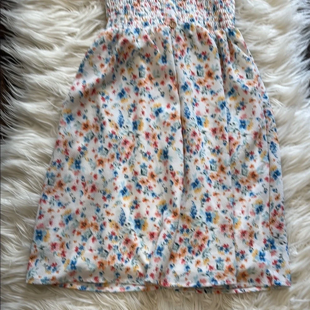 Speechless Floral Kids Dress with Smocked Bodice